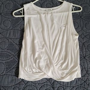 Good American twist front crop tank top